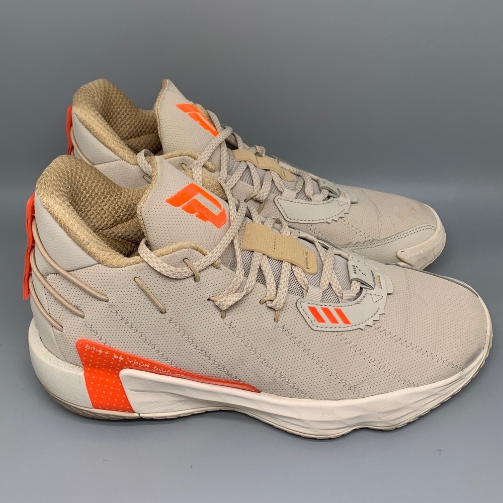 Adidas Dame 7‎ Orange Brown Basketball Shoes FZ1046 Men's Sz 9